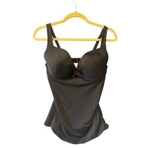 Athleta | Black Aqualuxe Twist Tankini | Size 36D/DD